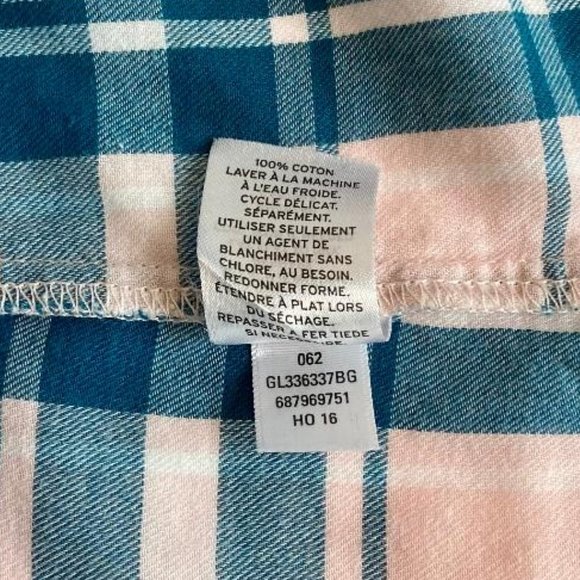 Treasure & Bond (Nordstrom Brand) Girls' Button-Down Blush Plaid Flannel … - Picture 5 of 8